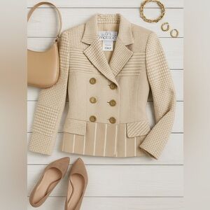 Gai Mattiolo Made in Italy Wool Angora Cashmere Blazer Jacket Women’s Size 8